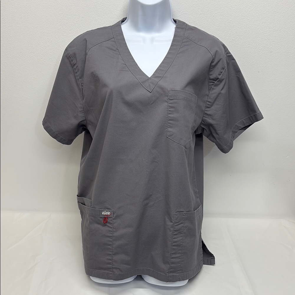 Elate Gray unisex Scrub Top size Medium